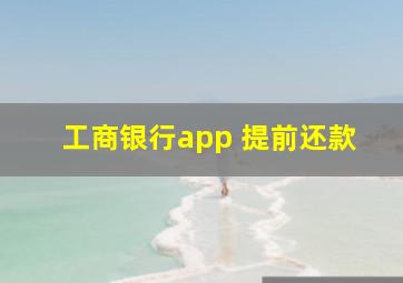 工商银行app 提前还款